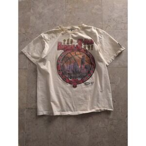 Vintage 1990s NBA Chicago Bulls Starter Repeat 3 Peat White T-shirt Champions L
